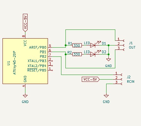 Schaltplan ATTINY RC Switch