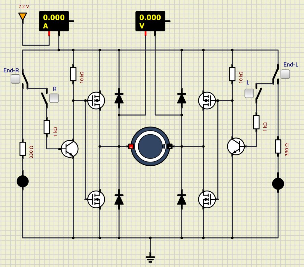 DC Motor Steuerung H-Brücke mit MOSFET