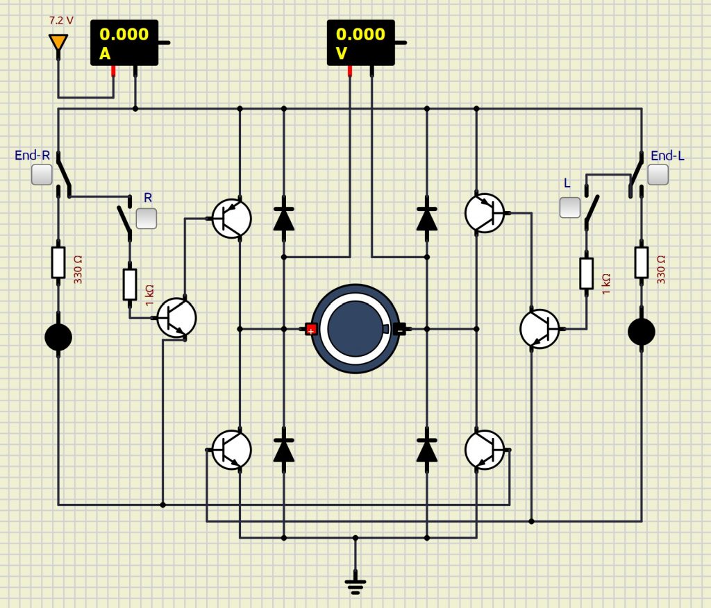 DC Motor Steuerung H-Brücke mit Transistoren