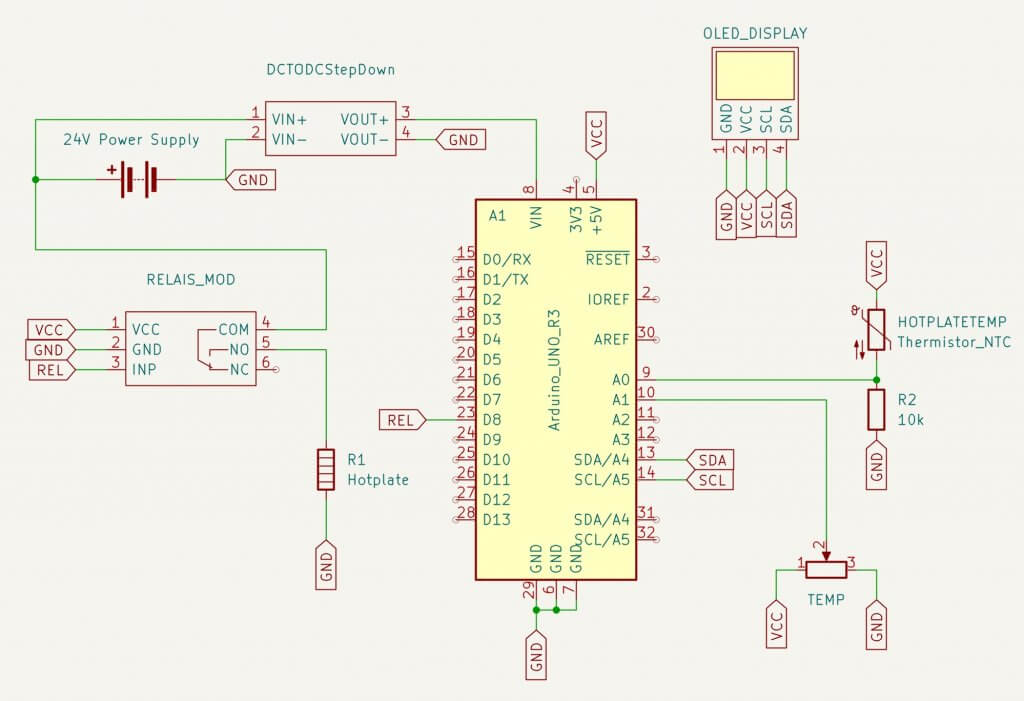 Schaltplan 3D Drucker Hotplate